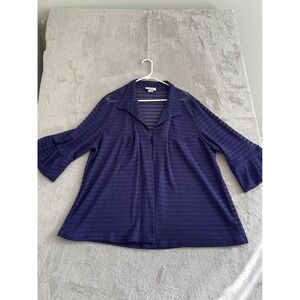 MaxiMa Purple Cottagecore Lace Open Front Cardigan Size 2XL Whimsigoth Witchy